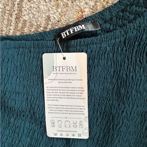 Elegant Teal One-Shoulder Dress - Picture 3 of 4